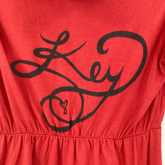 Key Closet Medusa Red Graphic Y2K Hooded V Neck Dress Large NWOT - Picture 4 of 11